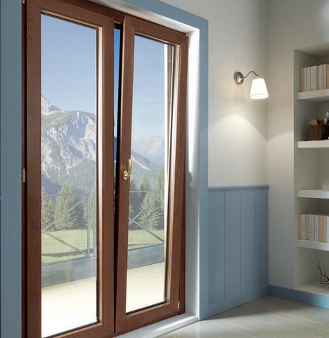 porta alluminio legno
