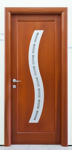porta interna moderna in legno massello